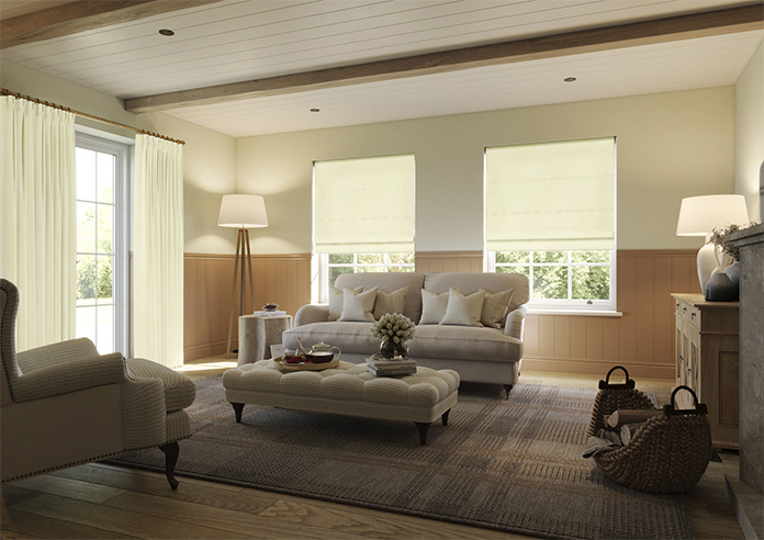 Odessa Velvet, Oyster - Roman Blind - Image 6